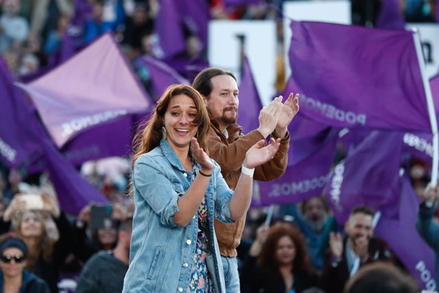 Acto de cierre de campaña de Unidas Podemos en el Auditorio del Parque Lineal del Manzanares, Madrid