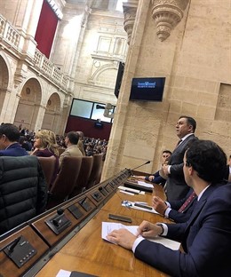 Francisco Palacios toma posesión como parlamentario andaluz por el PP de Jaén.