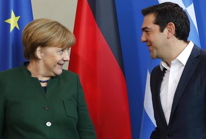 Angela Merkel y Alexis Tsipras