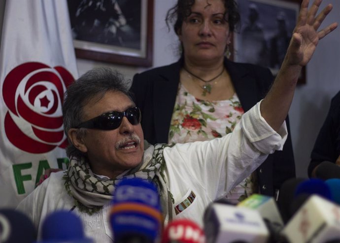 Jesús Santrich press conference in Bogota