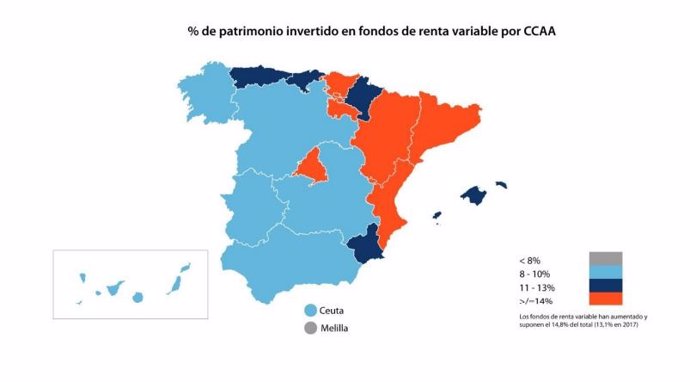 Economía/Finanzas.- Madrid, Cataluña y País Vasco acumulan el 53% de la inversión en fondos de inversión, según Inverco