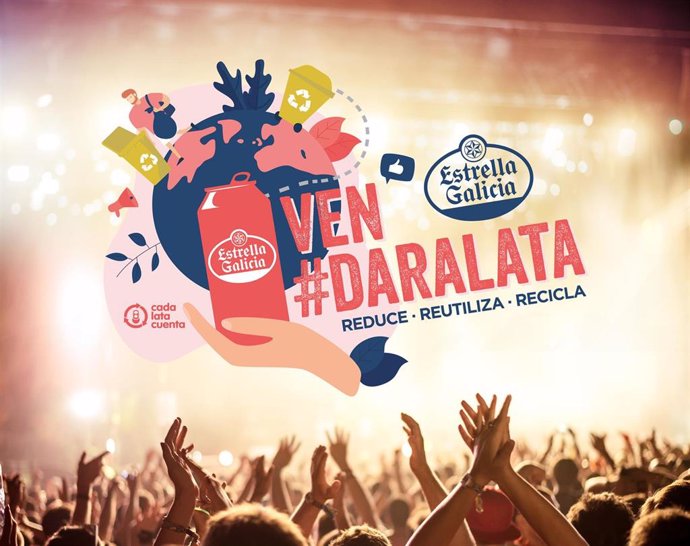 Estrella Galicia y Cada Lata Cuenta impulsan el reciclaje en festivales de música en Galicia con #daralata