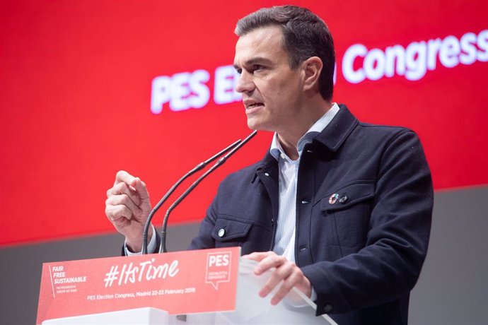 El presidente del Gobierno, Pedro Sánchez, en la Convención de Socialistas Europ