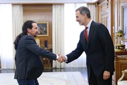 Audiencia del Rey a Pablo Iglesias de Unidas Podemos
