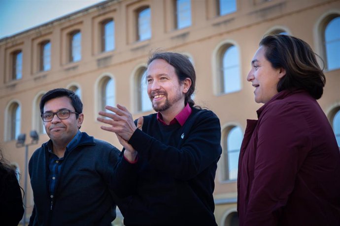 Acto de campaña de En Comú Podem en Barcelona