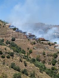 Estabilizado el incendio en el paraje Los Negritos de Macharaviaya