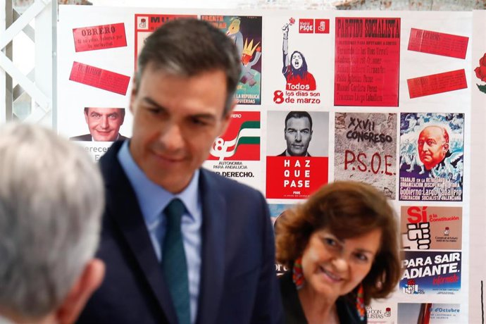 Inauguración en Madrid de la exposición '140 años de progreso', con la que el PSOE celebra sus 140 años de historia