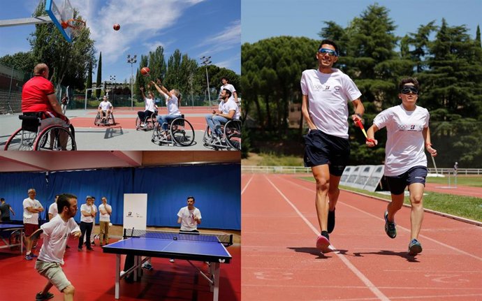 JJ.OO.- Varios deportistas con discapacidad comparten una jornada con trabajadores de Bridgestone