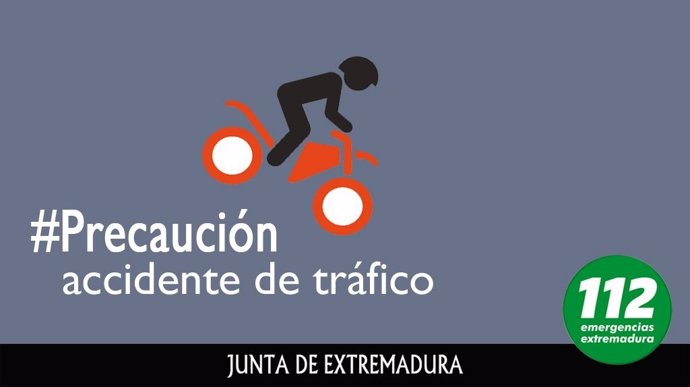 Sucesos.- Un hombre y una mujer resultan heridos "menos graves" en una caída de moto en Mérida