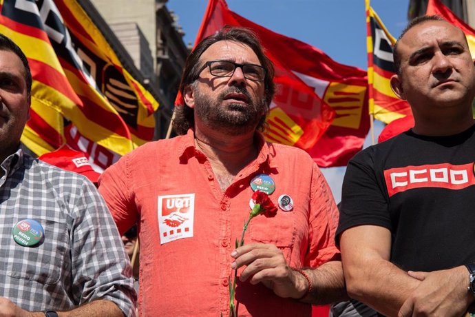Manifestación de los sindicatos por el Día del Trabajo en Barcelona
