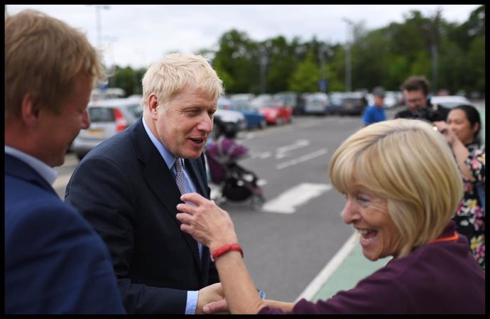 Boris Johnson campaigning in Peterborough