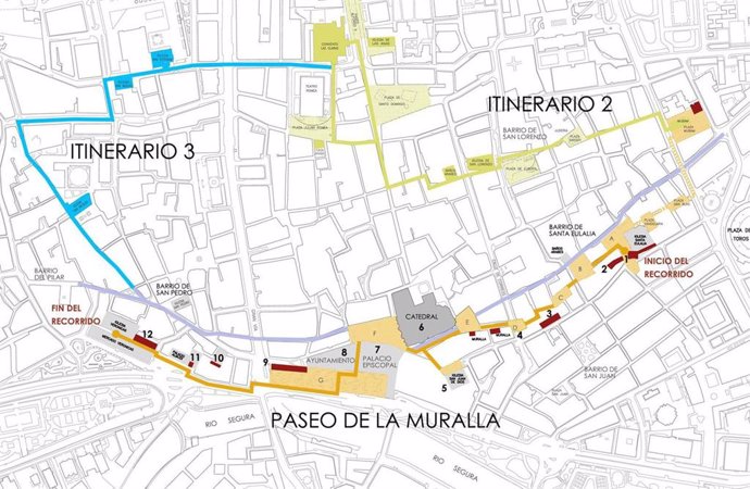 Un recorrido por el trazado original de la muralla permitirá descubrir los vestigios de la Murcia Medieval