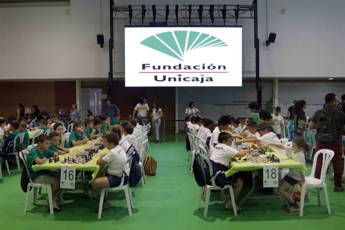 Málaga.- Unicaja.- La final de la segunda Liga Escolar de Ajedrez Fundación Unicaja reúne a 600 escolares