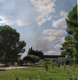 Zaragoza.- Sucesos.- Controlado el incendio declarado en el distrito de Casablanca tras afectar solo a zona de matorral