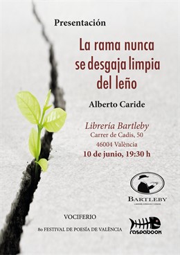 Alberto Caride presenta este lunes su tercer poemario en 'Vociferio. Festival de Poesía de Valencia'