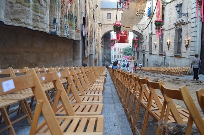 Este lunes salen a la venta en Internet y de manera presencial las 2.500 sillas para la procesión del Corpus de Toledo