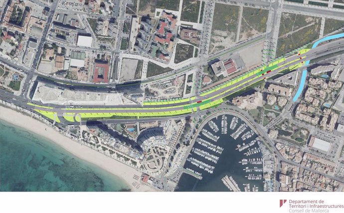 Las obras de conversión en vía urbana de la autopista de Levante en la entrada en Palma comienzan este lunes