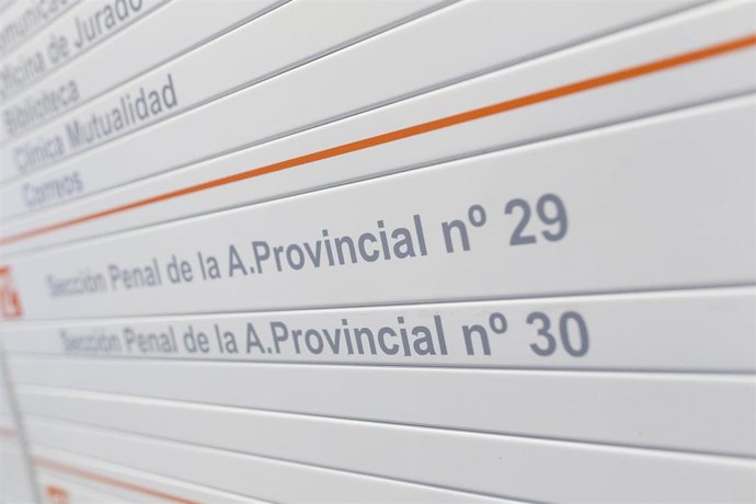 Audiencia Provincial de Madrid, sede penal, sección penal, tablero de informaci