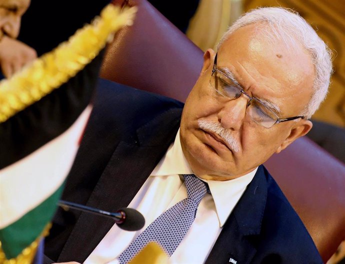 El ministro palestino de Asuntos Exteriores Riad al-Maliki en El Cairo