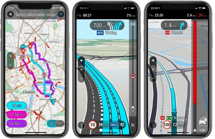 TomTom GO Navigation ofrece mapas offline con actualizaciones semanales y servic