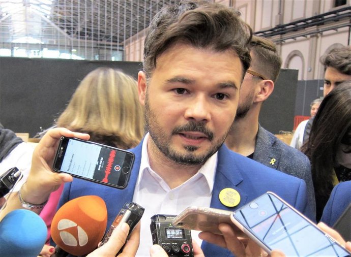 Rufián apuesta por Tard como candidato a las próximas autonómicas catalanas, que cree que podrían celebrarse en febrero