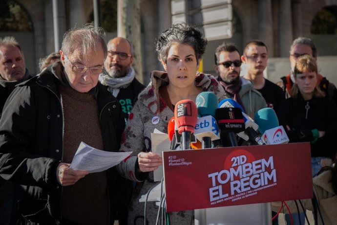 Rueda de prensa sobre la manifestación del próximo  viernes 21 de diciembre contra el Consejo de Ministros en Barcelona