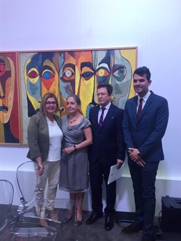 Rosario Cordero asiste en Madrid a un homenaje al artista ecuatoriano Oswaldo Guayasamín