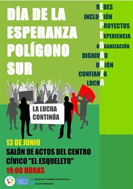 Sevilla.- También Somos Sevilla propone una "reflexión" colectiva sobre el Polígono Sur por su "día de la esperanza"