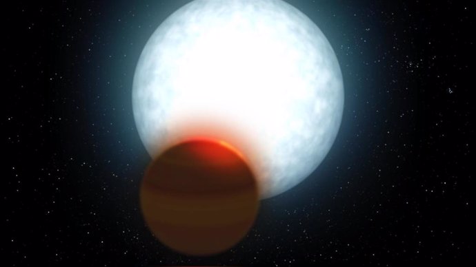 Analizan la atmósfera de un nuevo Júpiter ultracaliente