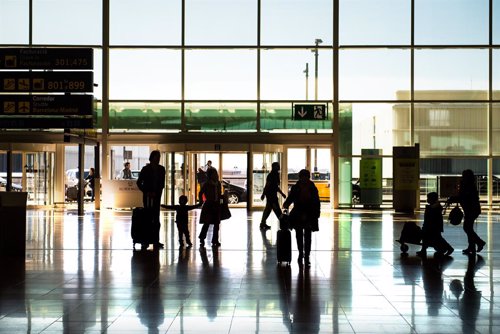 aeropuerto, viajeros