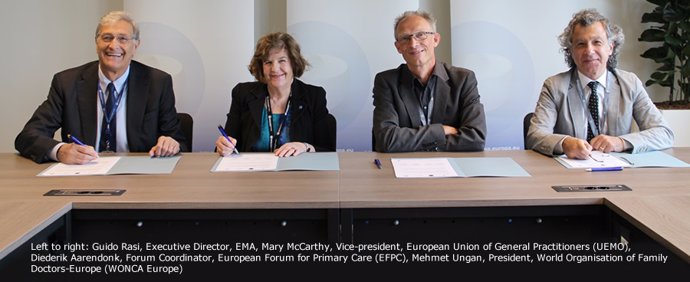 EMA firma una declaración conjunta con UEMO, WONCA y EFPC para fortalecer el compromiso con los médicos generales