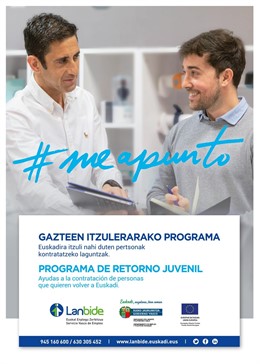 Gobierno Vasco impulsa el retorno de jóvenes y estimula su contratación con ayudas que cubren el 50% del salario