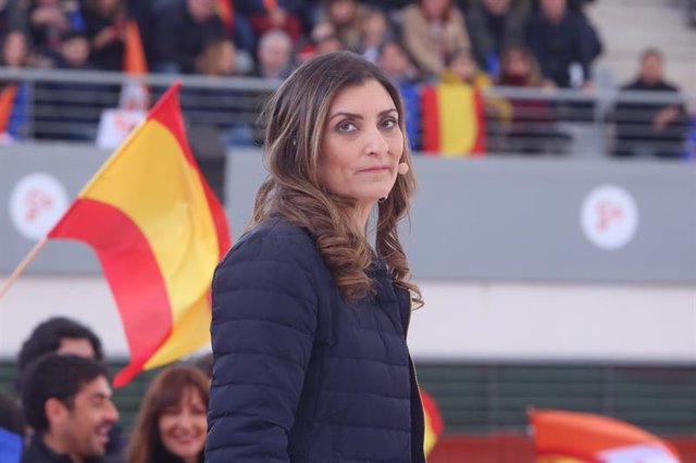 La diputada de Cs Sara Giménez en un mitin