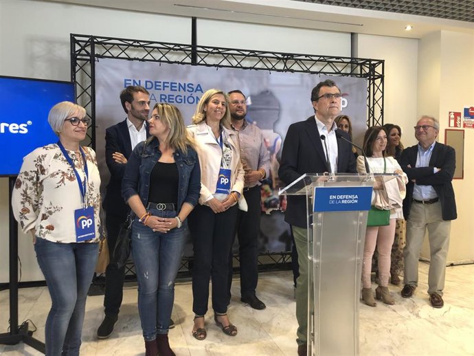 26M-M.- Ballesta (PP) vence en Murcia sin mayoría y deja las "puertas abiertas" a todos los que quieran dialogar