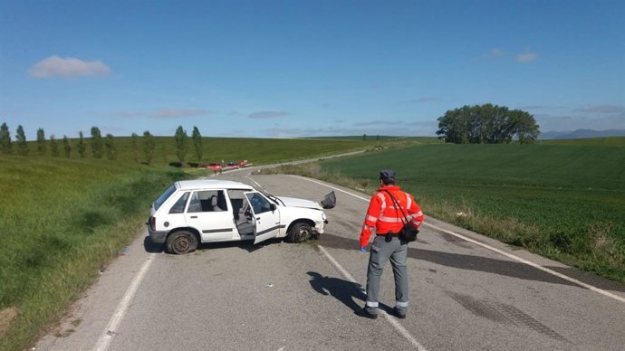 Sucesos.- Un herido muy grave en un accidente de tráfico en la NA-6007 en Galar