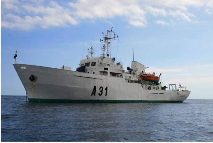 El buque de la Armada 'Malaspina' realiza una campaña hidrográfica en aguas costeras de Asturias