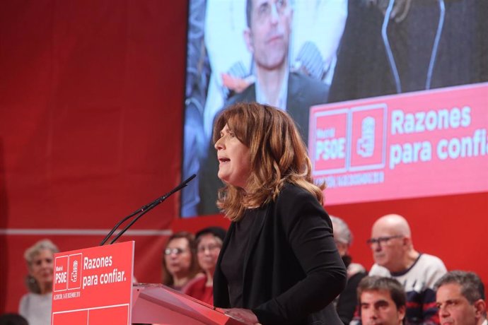 El ministro de Fomento, José Luis Ábalos, interviene en el acto de presentación de candidaturas del PSOE de Madrid a los ayuntamientos de la Comunidad