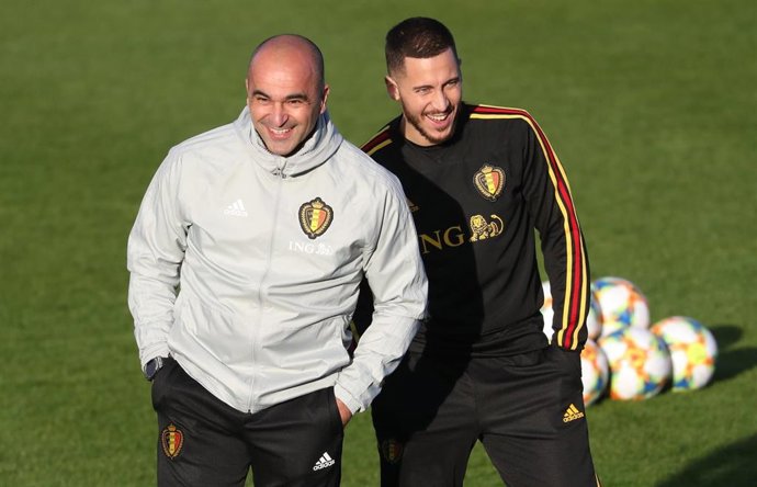 Belgian national soccer team training session