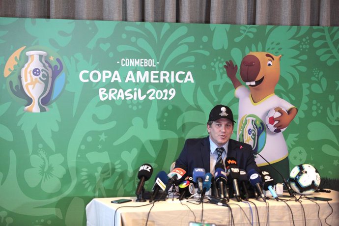 2019 Copa America press conference in Sao Paulo