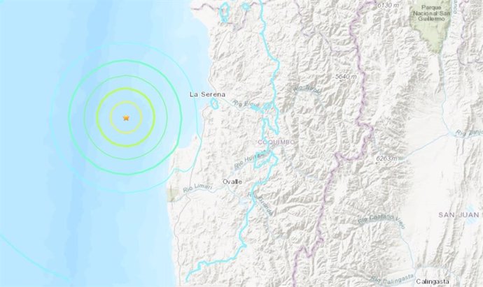 Chile.- Registrado un terremoto de magnitud 6,4 en el norte de Chile