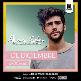 Álvaro Soler anuncia concierto en Ciudad de México