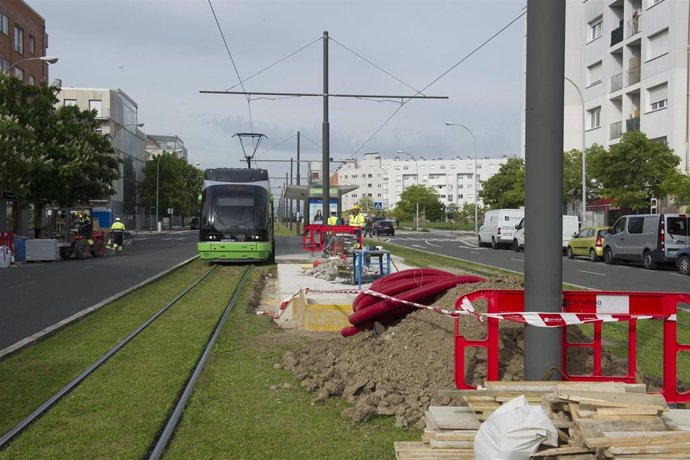 La parada del tranvía de Angulema en Vitoria se cerrará la segunda parte de agosto por obras
