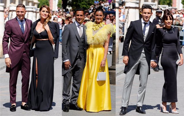 El negro y el amarillo triunfan en la boda de Sergio Ramos y Pilar Rubio