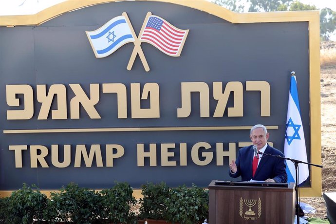 Israel/Siria.- Netanyahu inaugura la colonia judía Altos de Trump en los Altos del Golán sirios