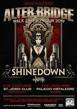 Alter Bridge presentarán nuevo disco en el Sant Jordi Club de Barcelona y el Palacio Vistalegre de Madrid