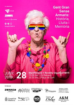 El Orgullo 2019 reivindica este año en Palma la "salida del armario" de los mayores LGTBI