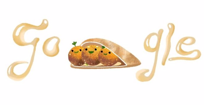 Google homenajea en su 'doodle' al faláfel, la croqueta picante que conquistó Oriente Medio