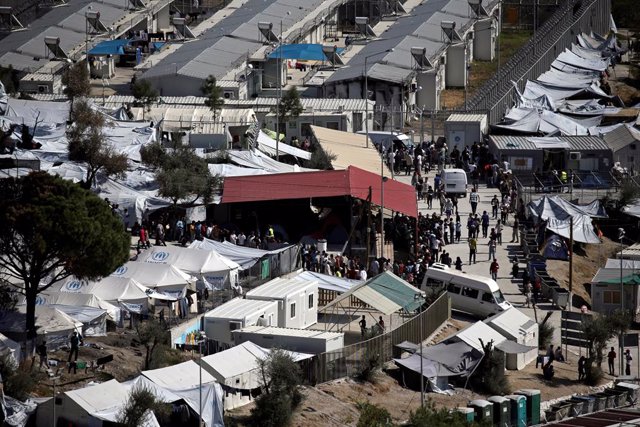 Campo de refugidos de Moria, en Lesbos