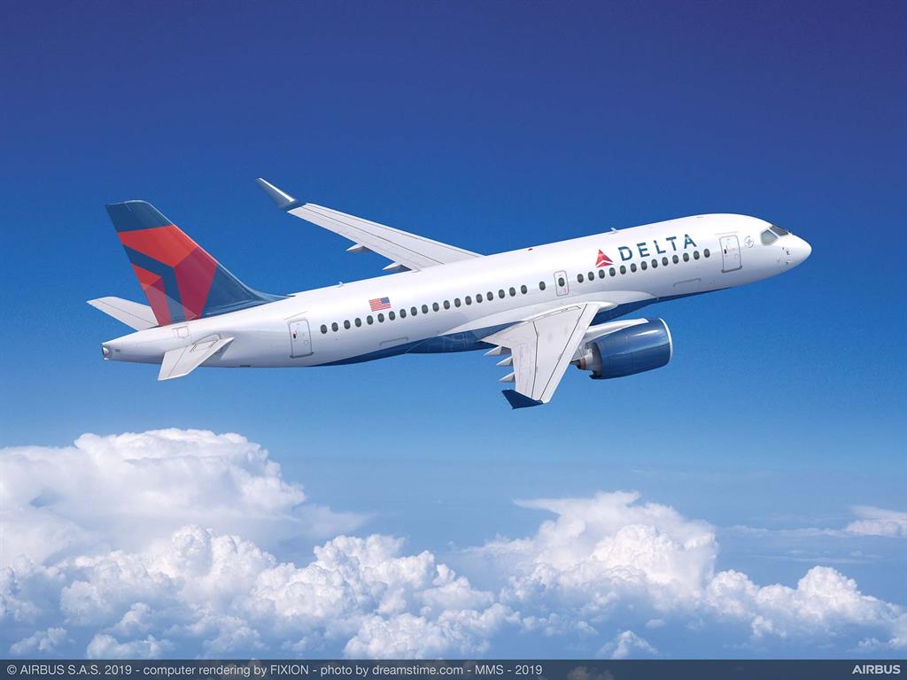 Delta compra a Airbus cinco aviones A220100 adicionales