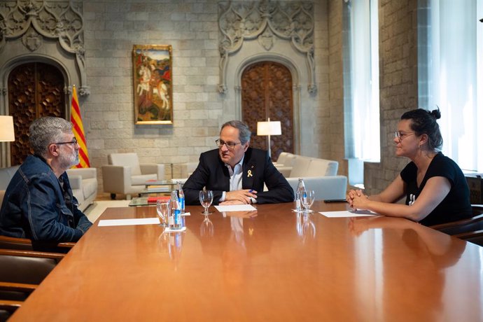 El president de la Generalitat, Quim Torra, es reuneix amb miembrios de la CUP